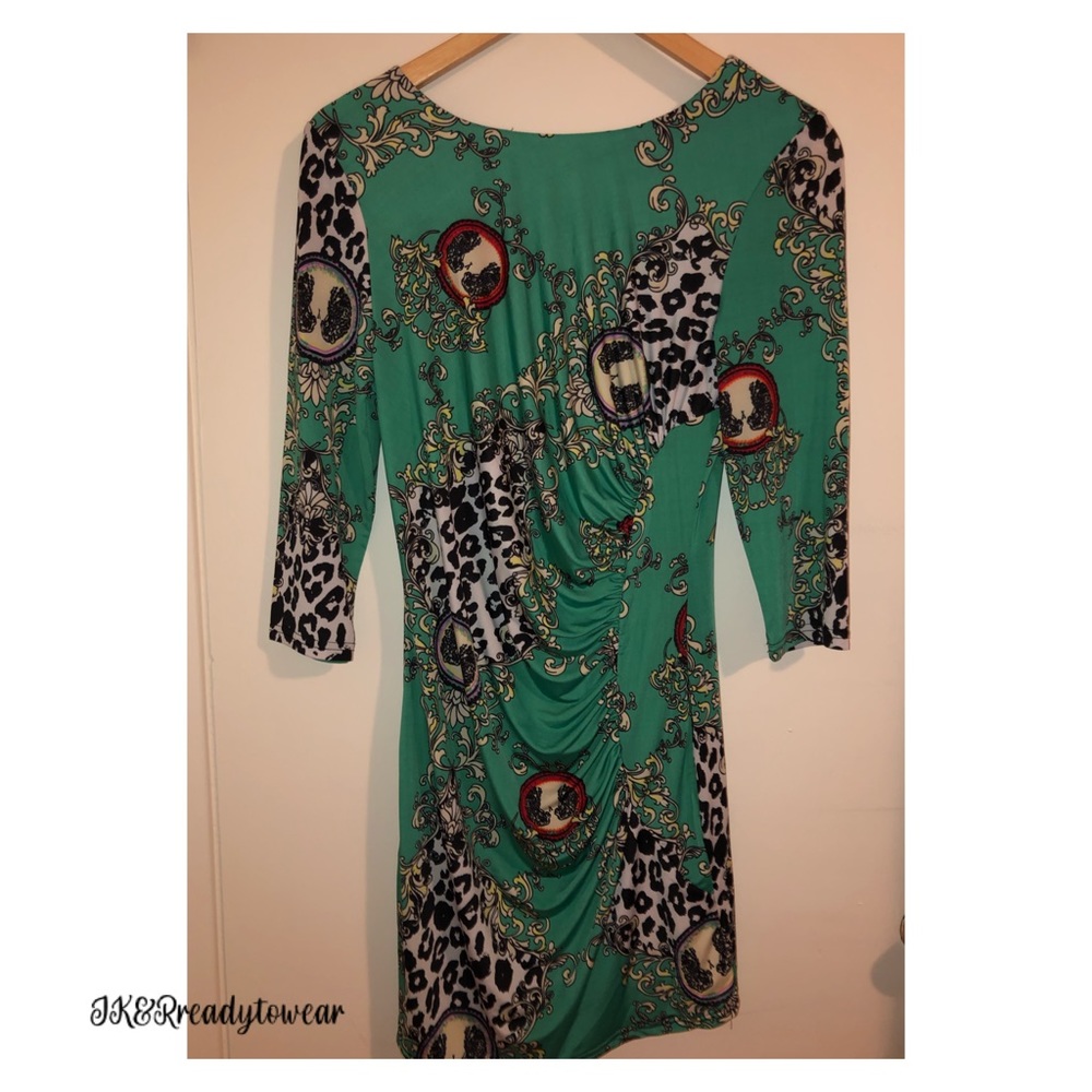 Green Printed Dress with Style by Pavillion Size M